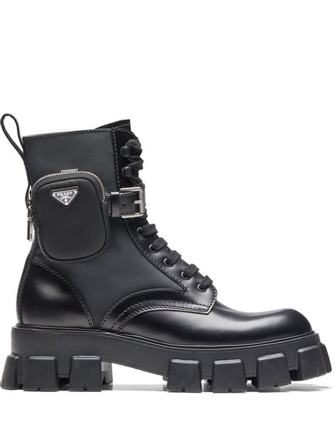 prada neoprene ankle boots|prada ankle pouch combat boots.